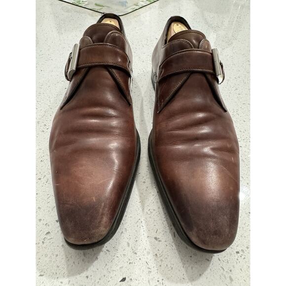 Magnanni for Neiman Marcus Size 9.5 M Brown Buckle Loafers  display picture 3
